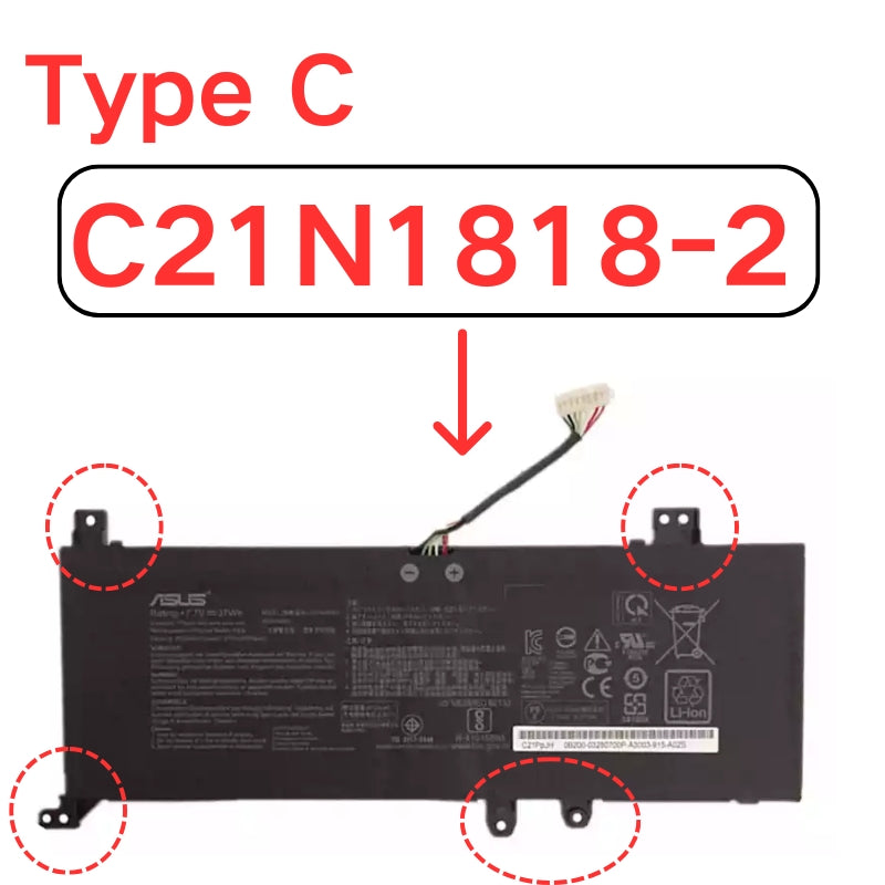 Load image into Gallery viewer, [C21N1818 / C21N1818-1 / C21N1818-2] ASUS VivoBook X412 / X512 / X712 Series - Replacement Battery
