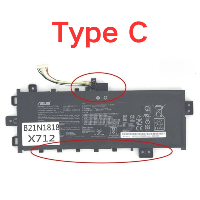 Cargue la imagen en el visor de la galería, [B21N1818 &amp; B21N1818-3] ASUS VivoBook 14 X409 VivoBook 15 X512 VivoBook 17 X712 - Replacement Battery - Polar Tech Australia
