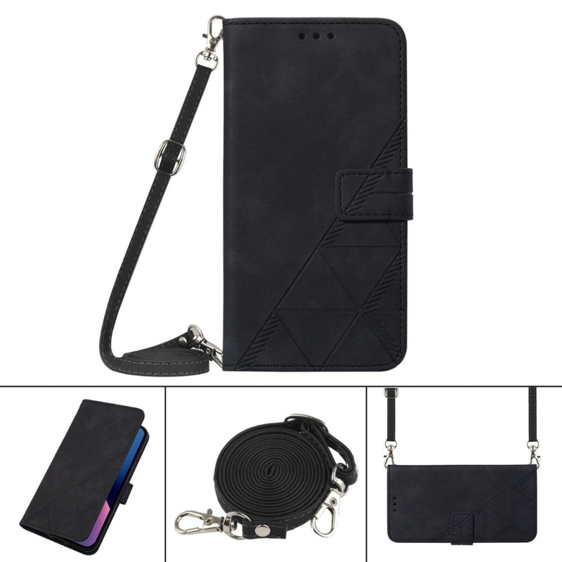 Cargue la imagen en el visor de la galería, [With Shoulder Strap] [With Card Slot] Motorola G Stylus 2022 4G/5G - PU leather Crossbody Wallet Style Shockproof Phone Case
