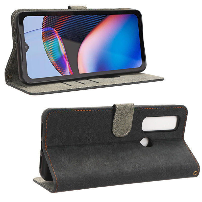 Cargue la imagen en el visor de la galería, [With Card Solt] Motorola Moto Defy 2 - Flip Folio Case with Card Holders Leather Wallet Case
