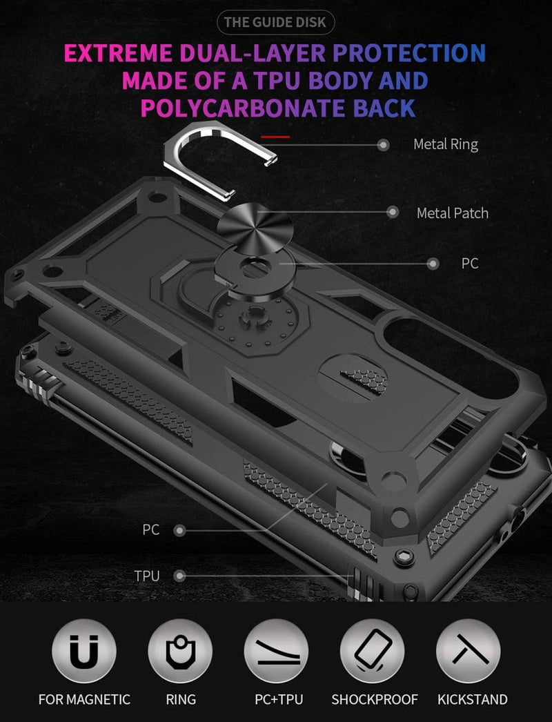 Cargue la imagen en el visor de la galería, [Magnetic Ring Kickstand] Motorola Moto G Fast - Shield Shockproof Rugged Heavy Duty Case
