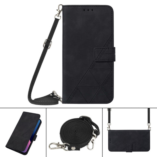 [With Shoulder Strap] [With Card Slot] Motorola Moto G Play 2023/G Power 2022 - PU leather Crossbody Wallet Style Shockproof Phone Case