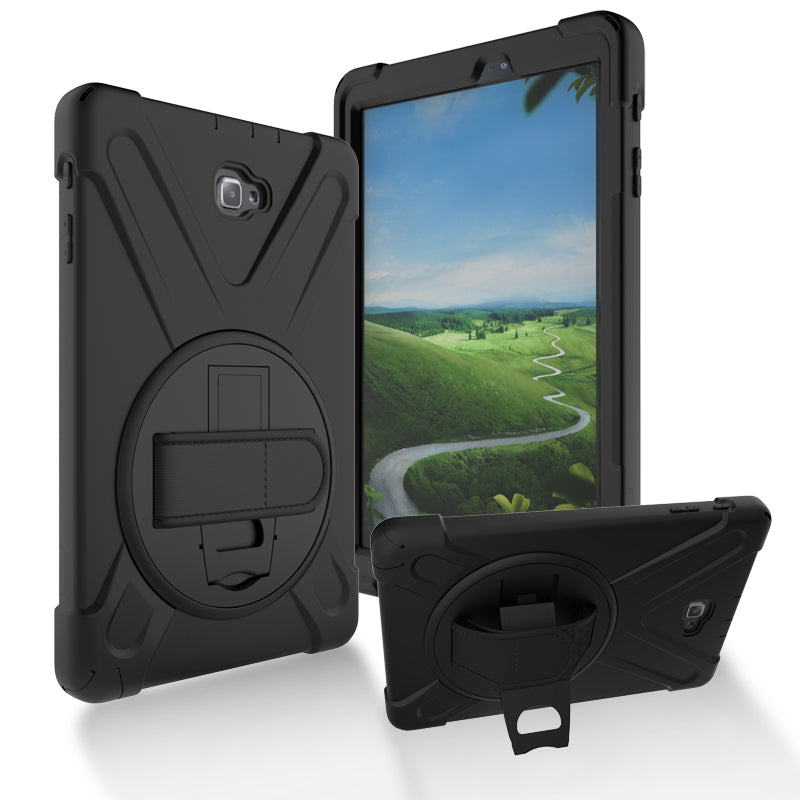 Cargue la imagen en el visor de la galería, Samsung Galaxy Tab A 2017 8&quot; (T380 / T385Y / T387) Heavy Duty 360 Degree Rotate Stand Hand Strap Case - Polar Tech Australia
