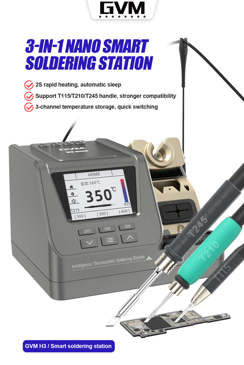 Cargue la imagen en el visor de la galería, [H3] GVM 3-in-1 Smart Soldering Station - Polar Tech Australia
