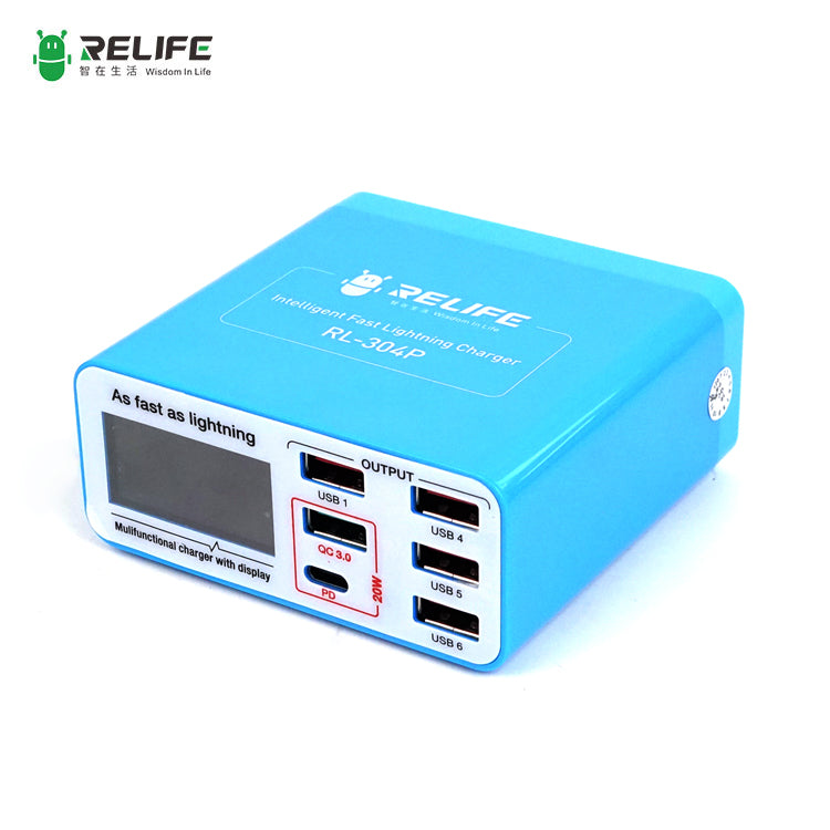 Load image into Gallery viewer, [RL-304P] RELIFE Smart 6-Port Digital Display Lightning Charger - Polar Tech Australia
