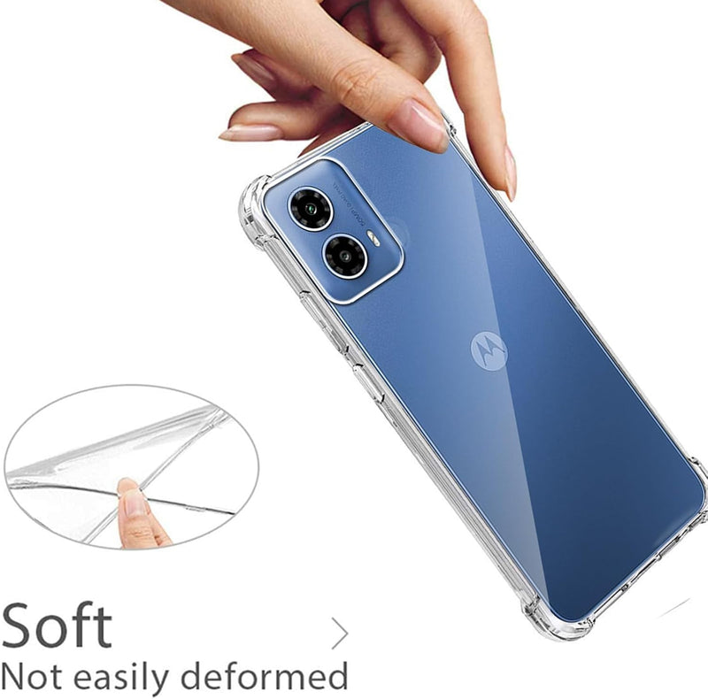 Cargue la imagen en el visor de la galería, Motorola Moto G45 - AirPillow Cushion Transparent Soft Clear TPU Four Corners Protective Case
