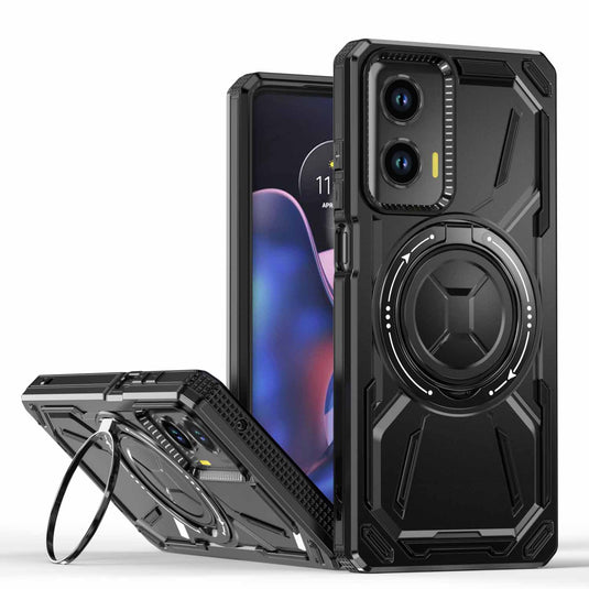 [Built-in ring bracket] Motorola Moto Edge 50 Ultra - Shield Shockproof Rugged Heavy Duty Case