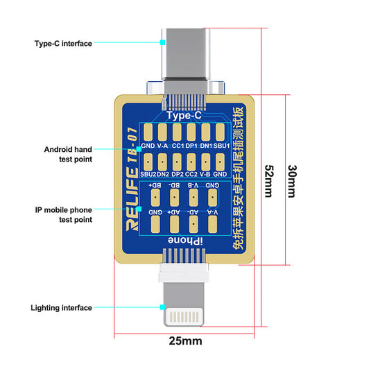 [TB-07] RELIFE Disassembly-Free IP Android Phone Charge Interface Test Board - Polar Tech Australia