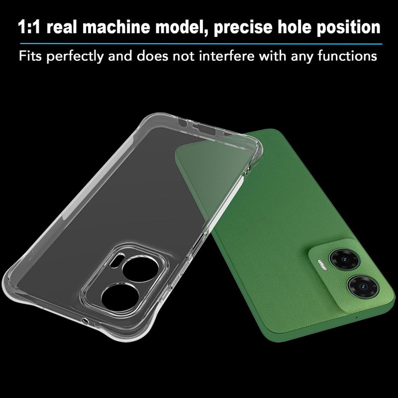 Load image into Gallery viewer, Motorola Moto G35 - AirPillow Cushion Transparent Soft Clear TPU Four Corners Protective Case With 2PC 9HD Tempered Glass Screen Protector
