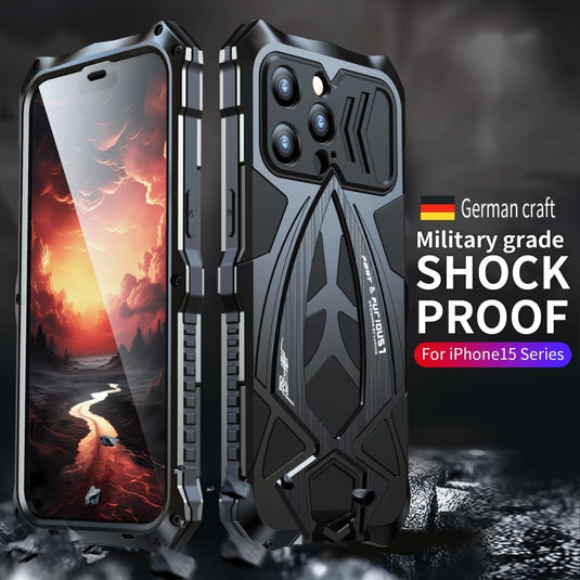 [Military-Grade Protection] [Metal Frame Bumper] Apple iPhone 16 / 16 Plus / 16 Pro / 16 Pro Max - Heavy Duty Shockproof Series Phone Case