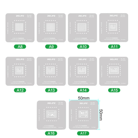 [RL-601MA] RELIFE CPU Repair Fixture Set/IP Series (A8-A17) - Polar Tech Australia