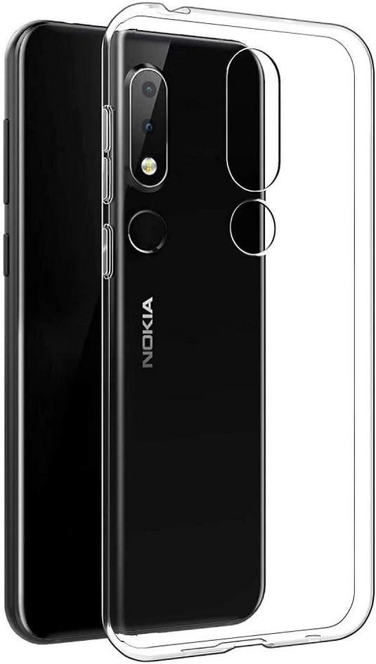 Nokia 6.1 Plus (Nokia X6) - AirPillow Cushion Transparent Soft Clear TPU Four Corners Protective Case With 2PC 9HD Tempered Glass Screen Protector