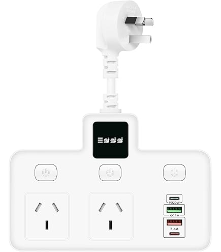 Cargue la imagen en el visor de la galería, Multi-function Socket Power Strip Extension Board 2 Outlets + 2 USB + 2 USB-C PD 20W
