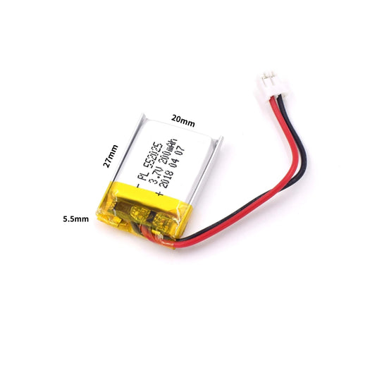 [PH2.0-JST Connector][502025 & 552025] Universal 200mAh 3.7V Rechargea ...