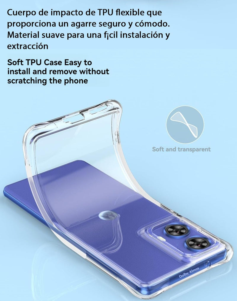 Chargez l&#39;image dans la visionneuse de la galerie, Motorola Moto G85 5G/S50 Neo - AirPillow Cushion Transparent Soft Clear TPU Four Corners Protective Case
