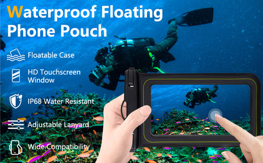 [Waterproof Phone Pouch] iPhone 16/15/14/13/12 Pro Max Plus Samsung Galaxy S24/S23/S22/S21 Google Pixel Etc, Up to 6.9'' - IP68 Universal Floating Float Water Proof Cell Phone Dry Bag Phone Case Protector