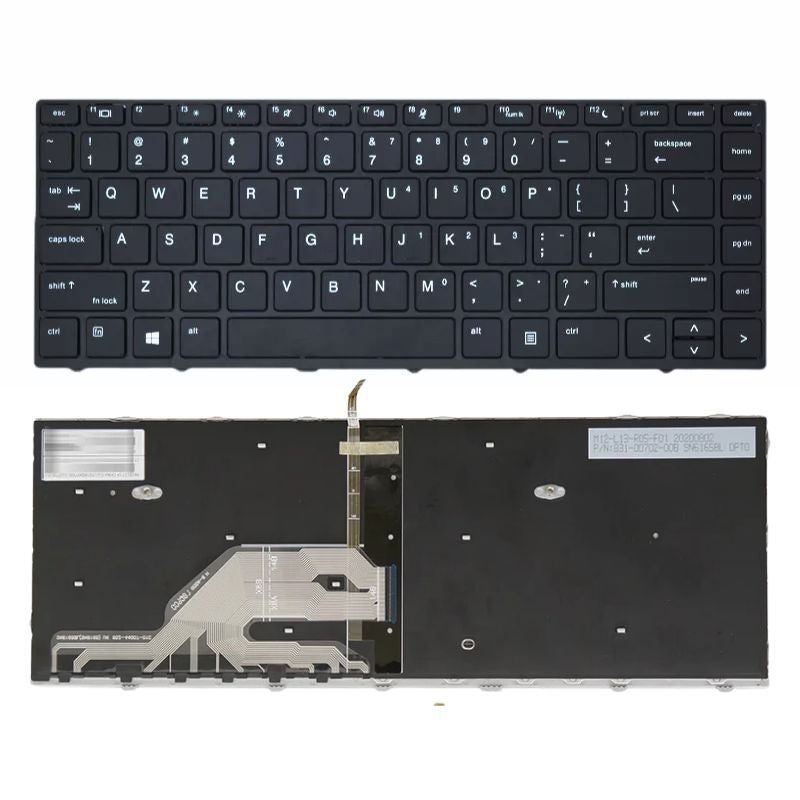 Chargez l&#39;image dans la visionneuse de la galerie, HP HSN-Q04C 06 08 ZHAN 66 Pro G1 640 645 G4 440 430 445 G5 Series - Laptop Keyboard With Back Light US Layout
