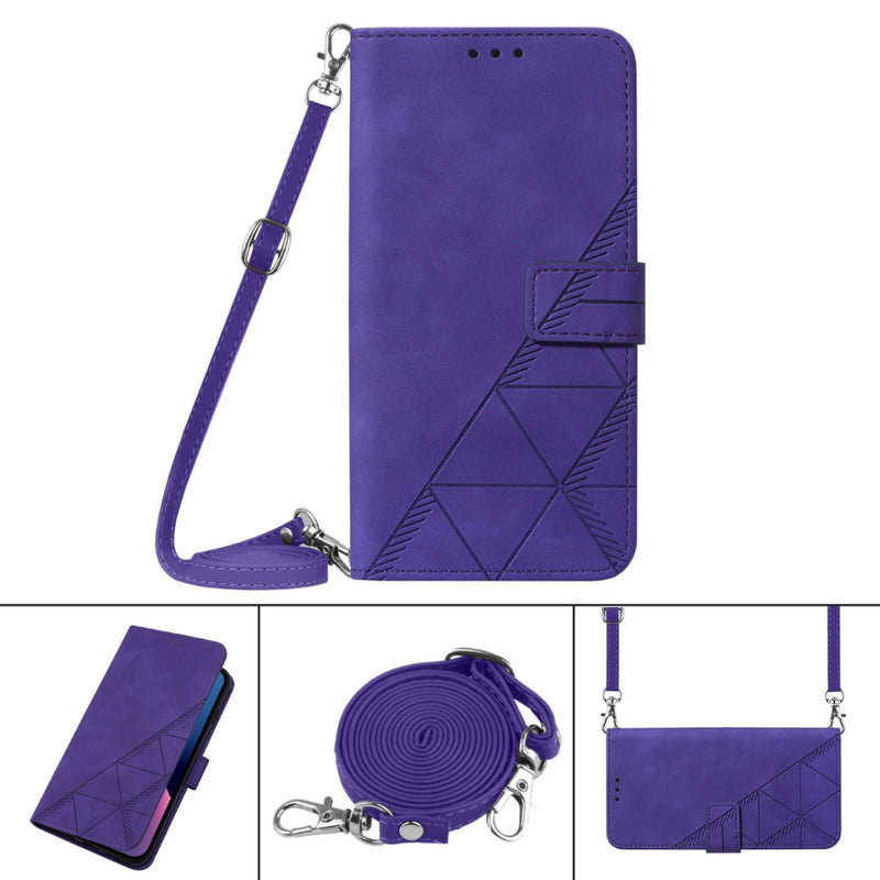 Cargue la imagen en el visor de la galería, [With Shoulder Strap] [With Card Slot] Motorola G Stylus 2022 4G/5G - PU leather Crossbody Wallet Style Shockproof Phone Case
