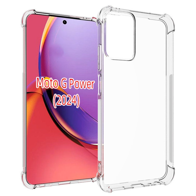 Cargue la imagen en el visor de la galería, Motorola Moto G Power 2024 - AirPillow Cushion Transparent Soft Clear TPU Four Corners Protective Case
