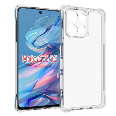 Motorola Moto G75 5G - AirPillow Cushion Transparent Soft Clear TPU Four Corners Protective Case