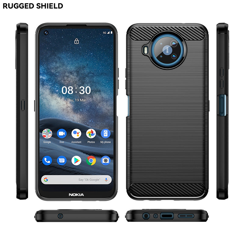 Cargue la imagen en el visor de la galería, Nokia 8/8.1/8 Sirocco/8 V 5G UW/8.3 5G - Shield Shockproof Rugged Heavy Duty Case With 2PC 9HD Tempered Glass Screen Protector
