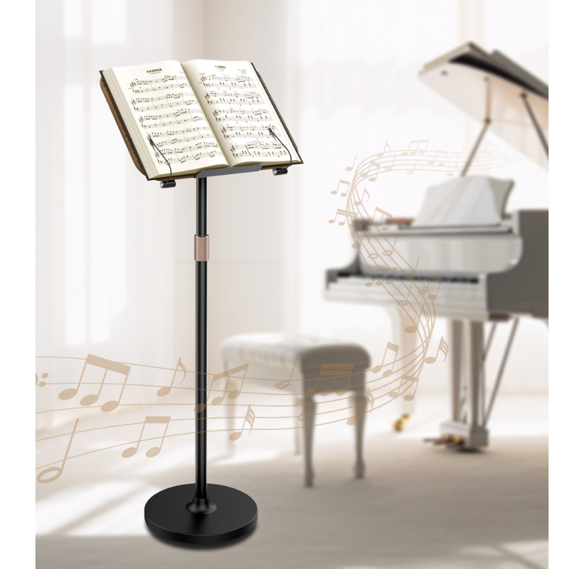 Chargez l&#39;image dans la visionneuse de la galerie, [S02-B] BONERUY Floor-Standing Adjustable Laptop Stand Music Score Holder
