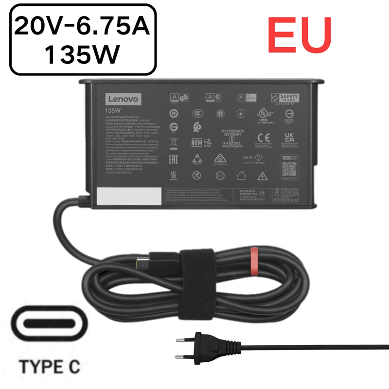 Chargez l&#39;image dans la visionneuse de la galerie, [20V-6.75A/135W][Type C] Lenovo Thinkpad Laptop AC Power Supply Adapter Charger
