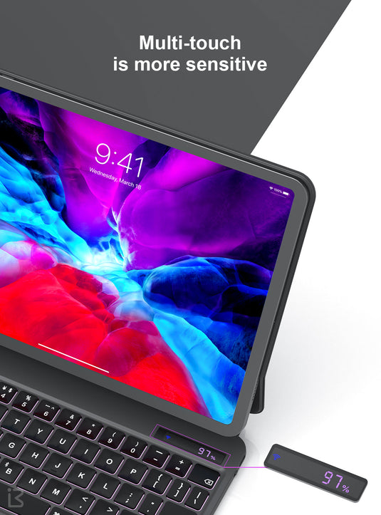 Apple iPad Pro 3/4/5/6 12.9" & Air 6 13” - Magnetic Suspension Magic Keyboard Case - Polar Tech Australia