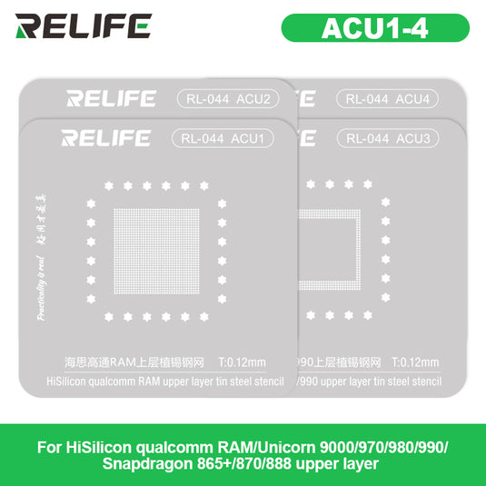 [RL-044] RELIFE Android Series Chip Planting Tin Steel Stencil set/35pcs - Polar Tech Australia