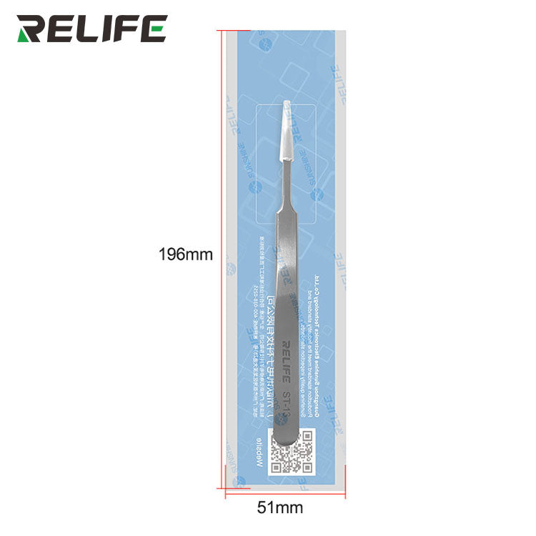 Cargue la imagen en el visor de la galería, [ST-13] RELIFE Precision Flat Tip Tweezers - Polar Tech Australia
