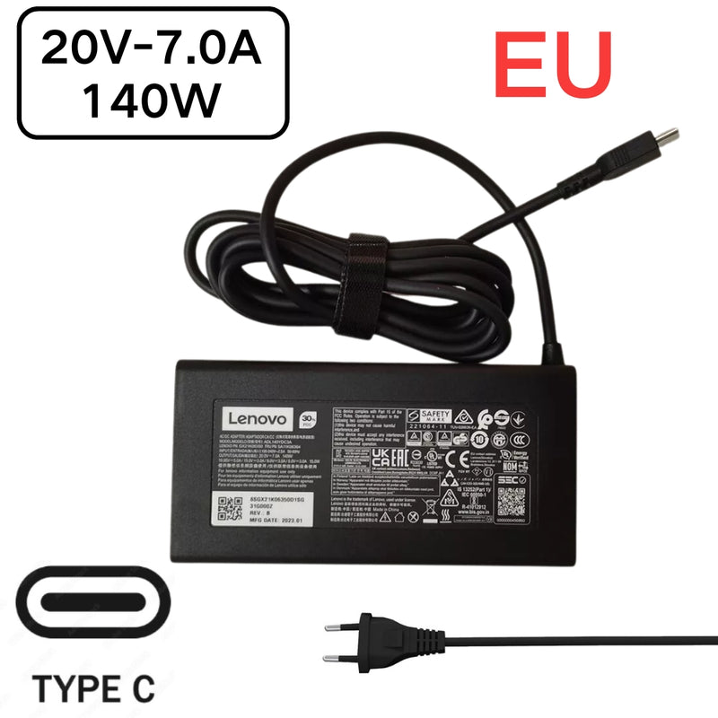 Chargez l&#39;image dans la visionneuse de la galerie, [20V-7.0A/140W][Type C] Lenovo IdeaPad Pro 5 Lenovo Slim Pro 7 Laptop AC Power Supply Adapter Charger
