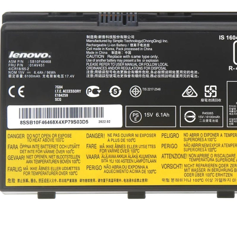 Chargez l&#39;image dans la visionneuse de la galerie, [01AV451] Lenovo ThinkPad P70(20ER002KUS)/P70-20ER 00HW030 78++ Replacement Battery - Polar Tech Australia
