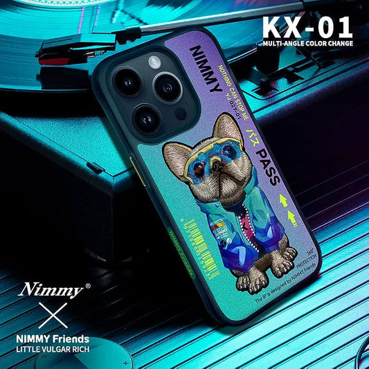 Nimmy Pet Animal Series iPhone 13/14/15/Pro/Max Embroidery 3D Cute Cool Case - Polar Tech Australia