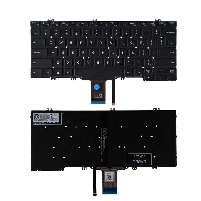 Chargez l&#39;image dans la visionneuse de la galerie, Dell Latitude 7280 7290 7380 7389 7390 5290 5289 5288 5280F Keyboard Replacement With Backlit (US Layout) - Polar Tech Australia
