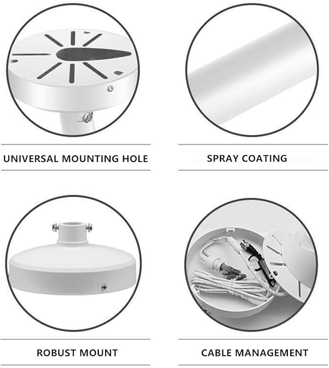 Cargue la imagen en el visor de la galería, [Fixed Length] Universal Aluminium CCTV Dome Camera Ceiling Mount Extension Bracket Holder
