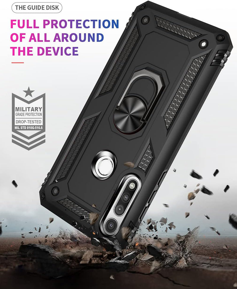 Cargue la imagen en el visor de la galería, [Magnetic Ring Kickstand] Motorola Moto G Fast - Shield Shockproof Rugged Heavy Duty Case
