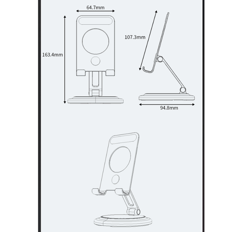 Load image into Gallery viewer, Boneruy 360-Degree Rotating Phone and Tablet Stand - Foldable Aluminum Alloy Holder
