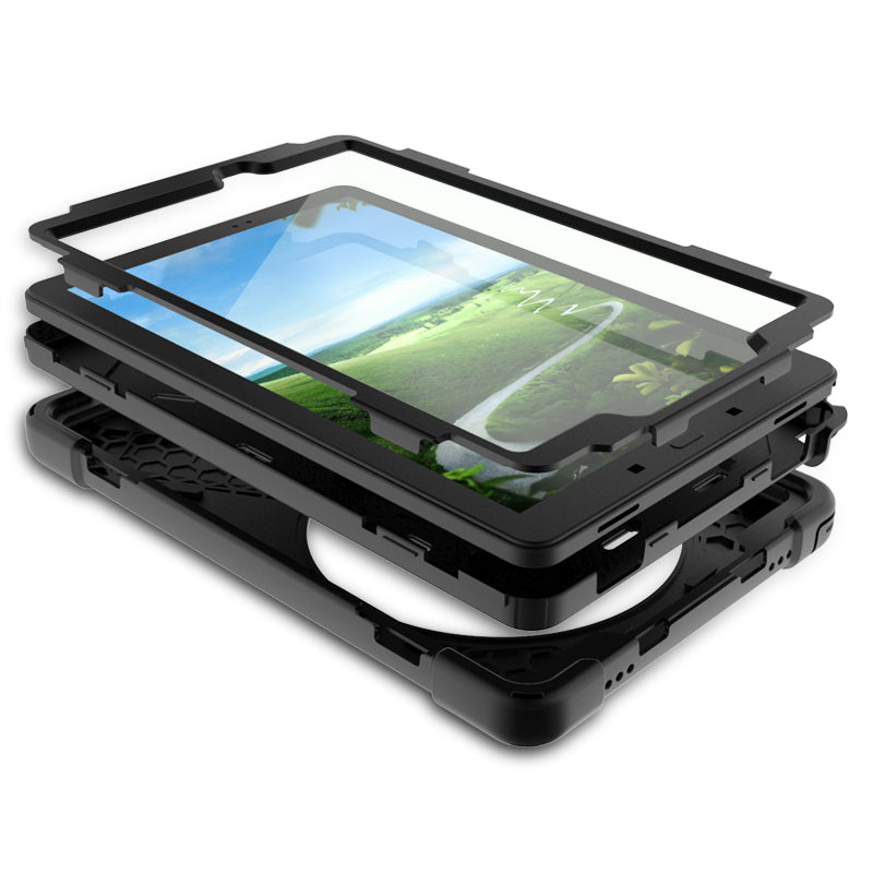 Cargue la imagen en el visor de la galería, Samsung Galaxy Tab S4 10.5&quot; 2018 (T830 / T835) Heavy Duty 360 Degree Rotate Stand Hand Strap Case - Polar Tech Australia
