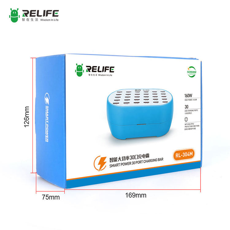 Chargez l&#39;image dans la visionneuse de la galerie, [RL-304M] RELIFE Intelligent High Power 30 Port Charger - Polar Tech Australia
