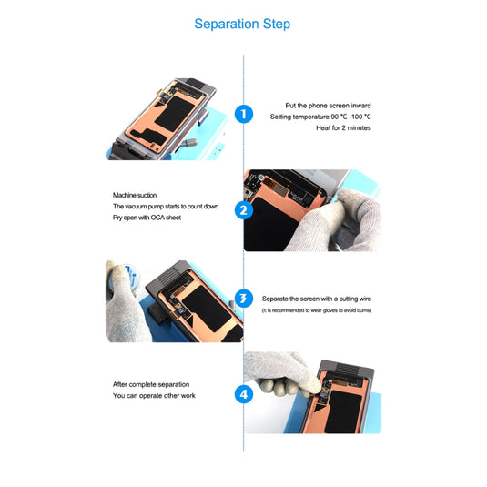 [S-918F] SUNSHINE Heater Vaccum LCD Separator Machine For Separating Edge S6,S7,S6+ S8 S8plus Edge Touch Screen Separator Machine - Polar Tech Australia