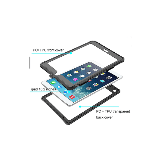 [Shellbox Series] Apple iPad 7th 2019 & 8th 2020 & 9th 2021 10.2" - Waterproof Heavy Duty Lifeproof Style Case