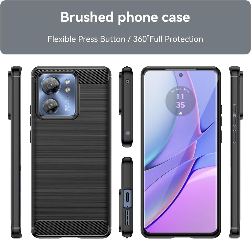 Chargez l&#39;image dans la visionneuse de la galerie, Motorola Moto Edge 40/Edge 2023 - Shield Shockproof Rugged Heavy Duty Case With 2PC 9H Glass Screen Protector
