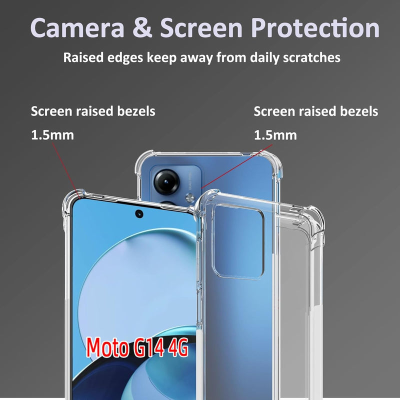 Load image into Gallery viewer, Motorola Moto G14 - AirPillow Cushion Transparent Soft Clear TPU Four Corners Protective Case
