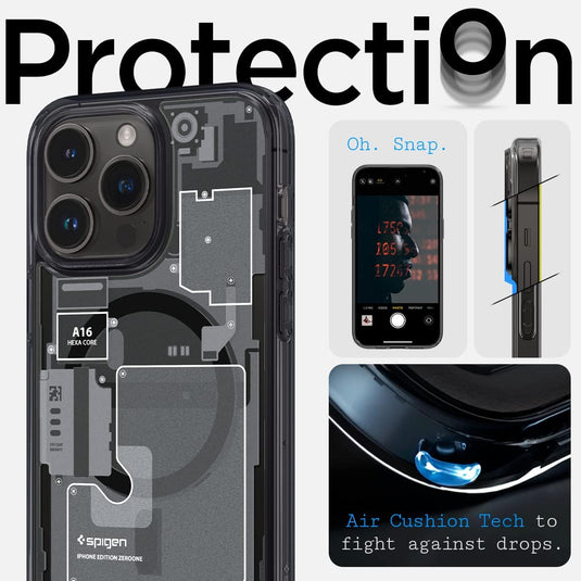 [Magsafe Compatible] Zero One Electron Tech Style Apple iPhone 15/Plus/Pro/Max Spigen SGP Ultra Hybrid (MagFit) Case - Polar Tech Australia