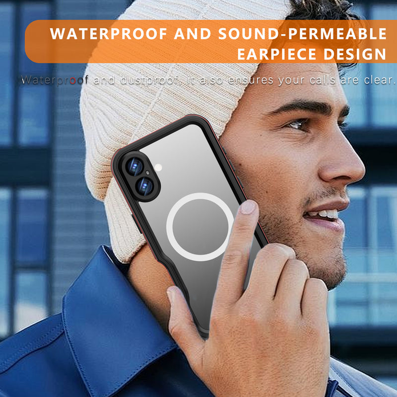 Cargue la imagen en el visor de la galería, [MagSafe Compatible][IP68 Waterproof] Apple iPhone 16 / 16 Plus / 16 Pro / 16 Pro Max Redpepper D-UP Series - Magnetic Lifeproof Style Phone Case With Lanyard
