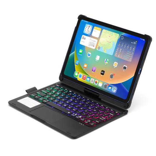 Apple iPad 7/8/9 10.2'' 7/8/9th Gen (2019/2020/2021) 360° Rotating Wireless Touchpad Keyboard Flip Cover Case