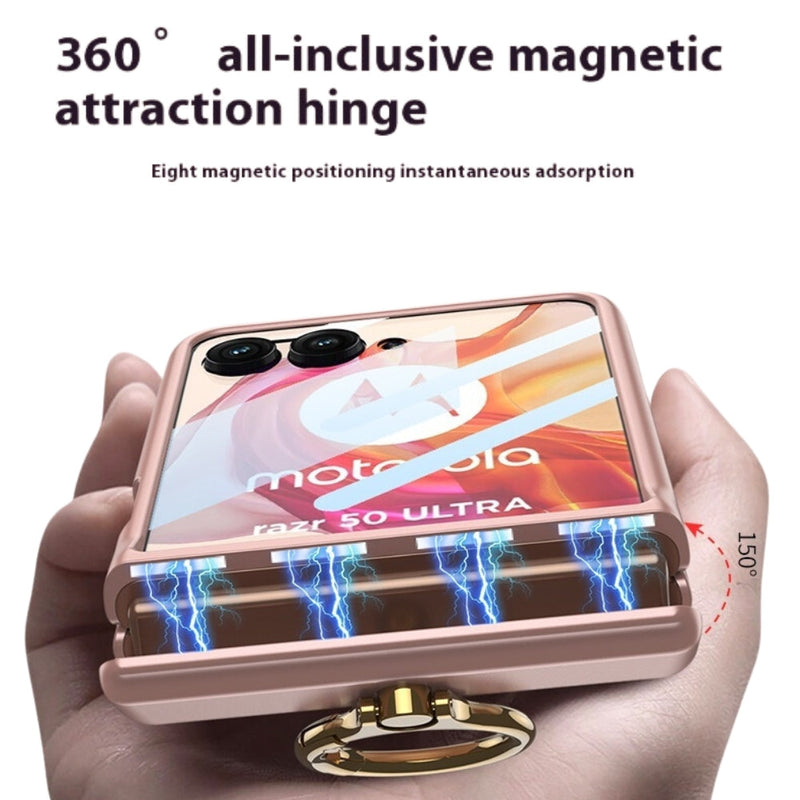 Load image into Gallery viewer, [With Ring Stand] Motorola Razr 50/Ultra - Magnetic Hinge Shockproof Phone Case
