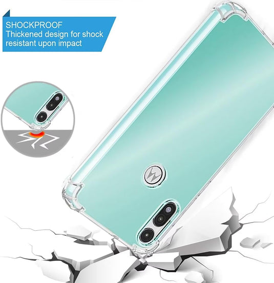 Motorola Moto E 2020 - AirPillow Cushion Transparent Soft Clear TPU Four Corners Protective Case