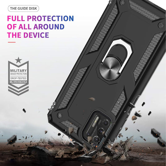 [Magnetic Ring Kickstand] Motorola Moto G Stylus 2021 - Shield Shockproof Rugged Heavy Duty Case