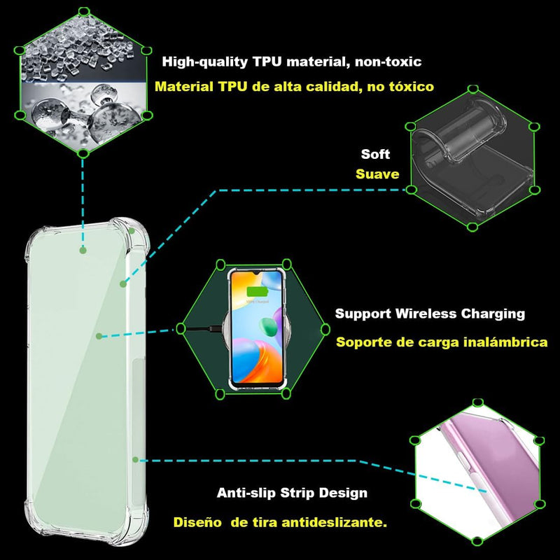 Chargez l&#39;image dans la visionneuse de la galerie, Motorola Moto G54 - AirPillow Cushion Transparent Soft Clear TPU Four Corners Protective Case
